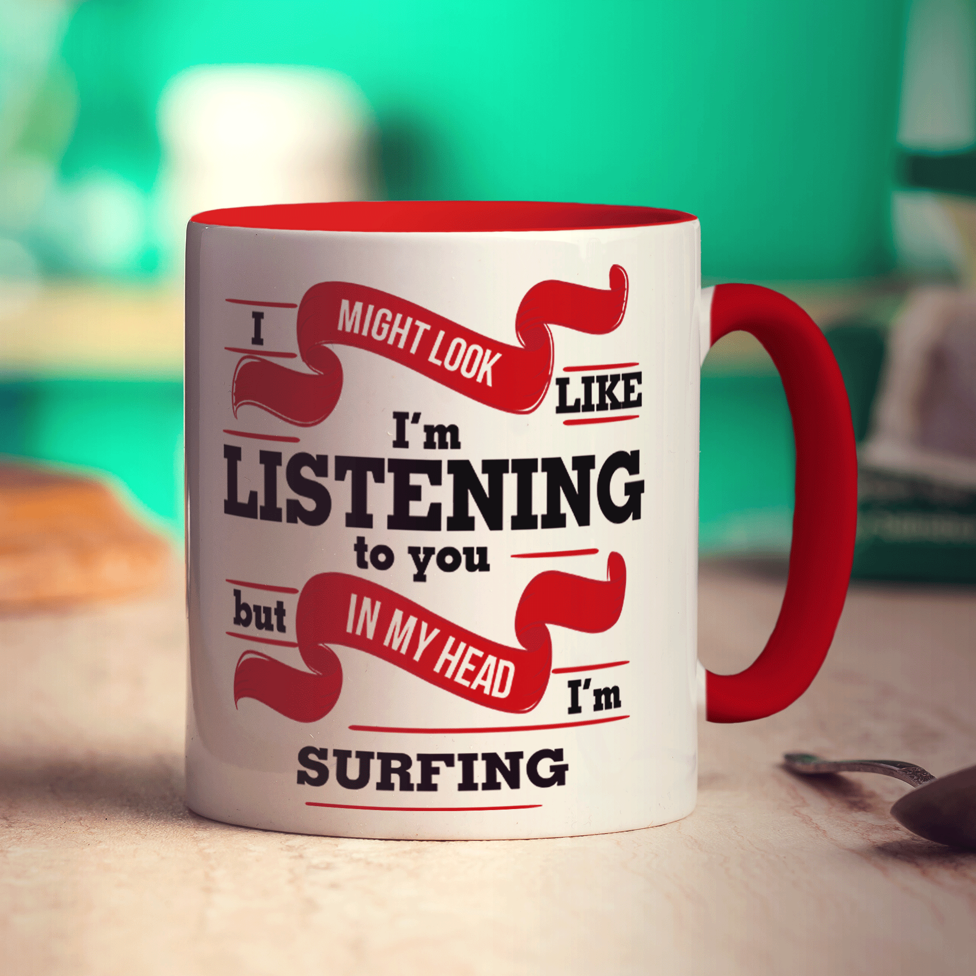 In My Head I'm Surfing Mug