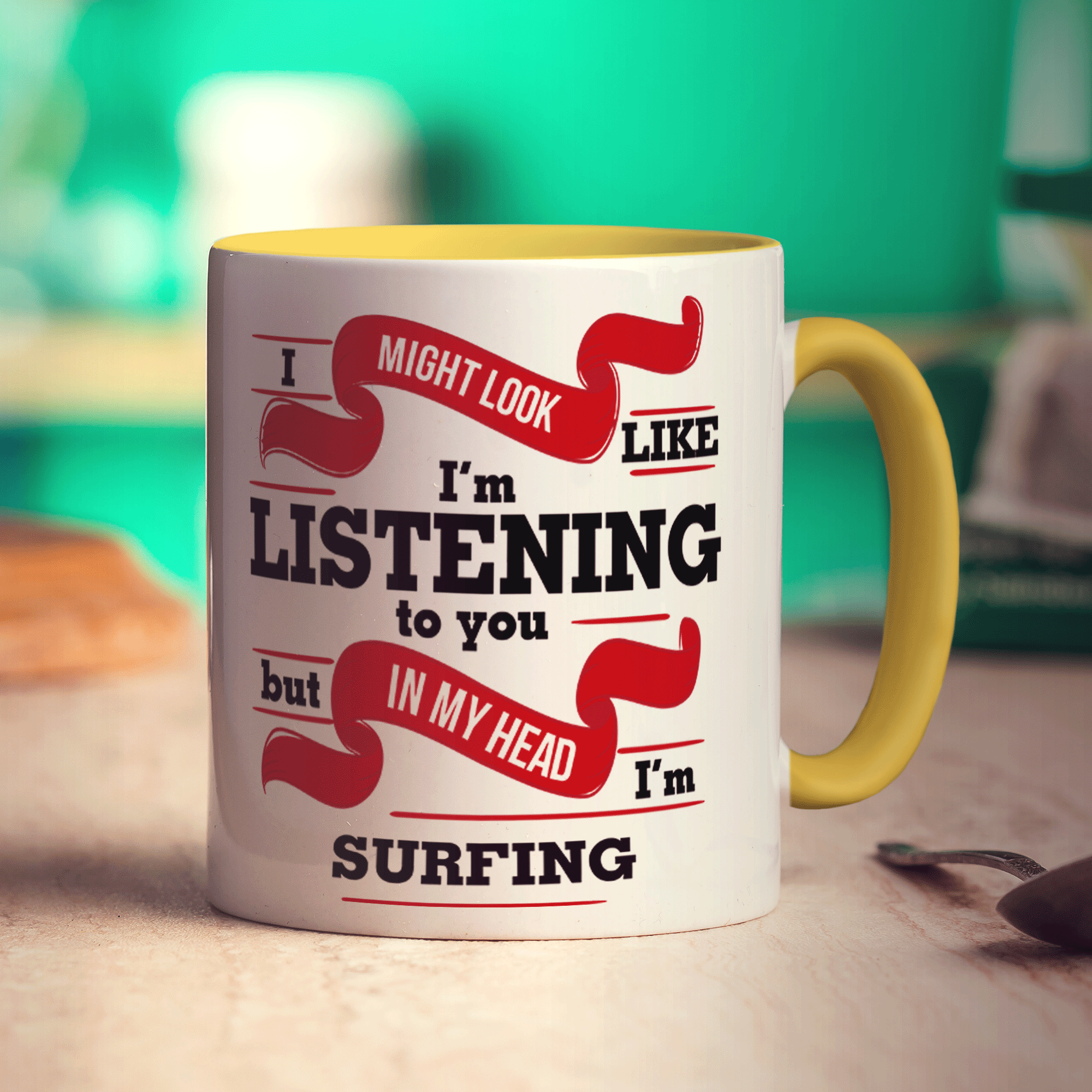 In My Head I'm Surfing Mug