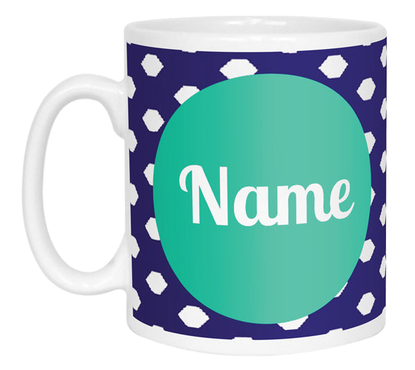Blue Pattern Birthday Mug by Jessica Peppin