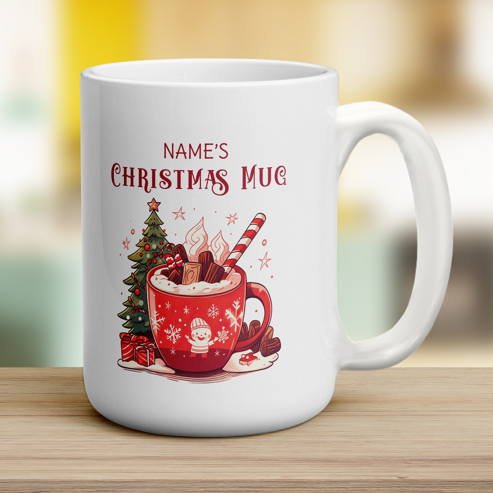 Christmas Hot Chocolate Name Mug
