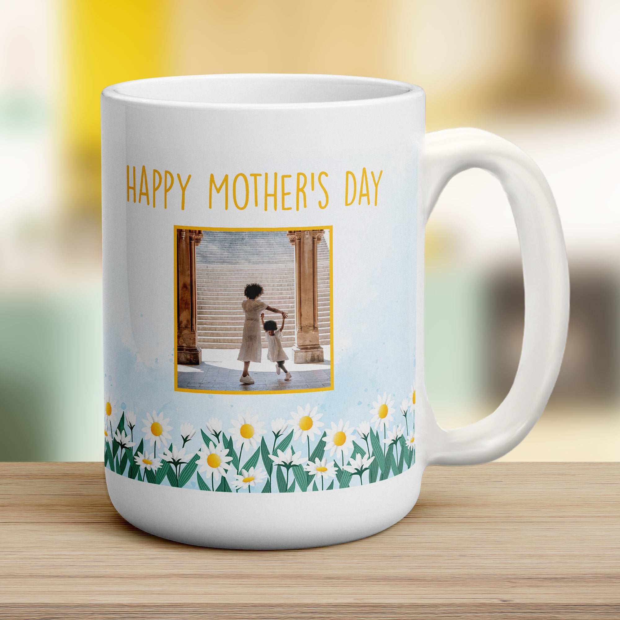 Mother's Day Flower Photo Mug
