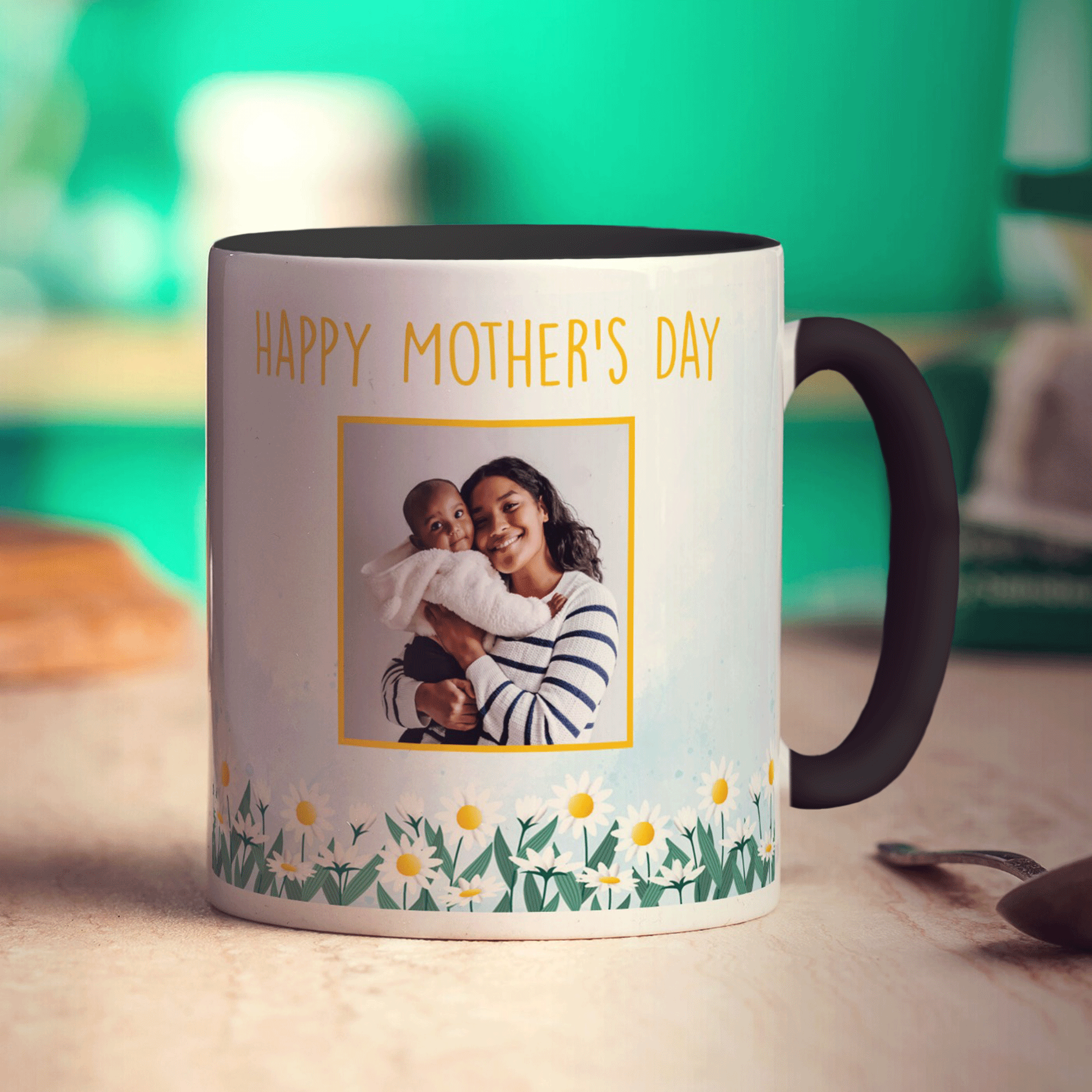 Mother's Day Flower Photo Mug