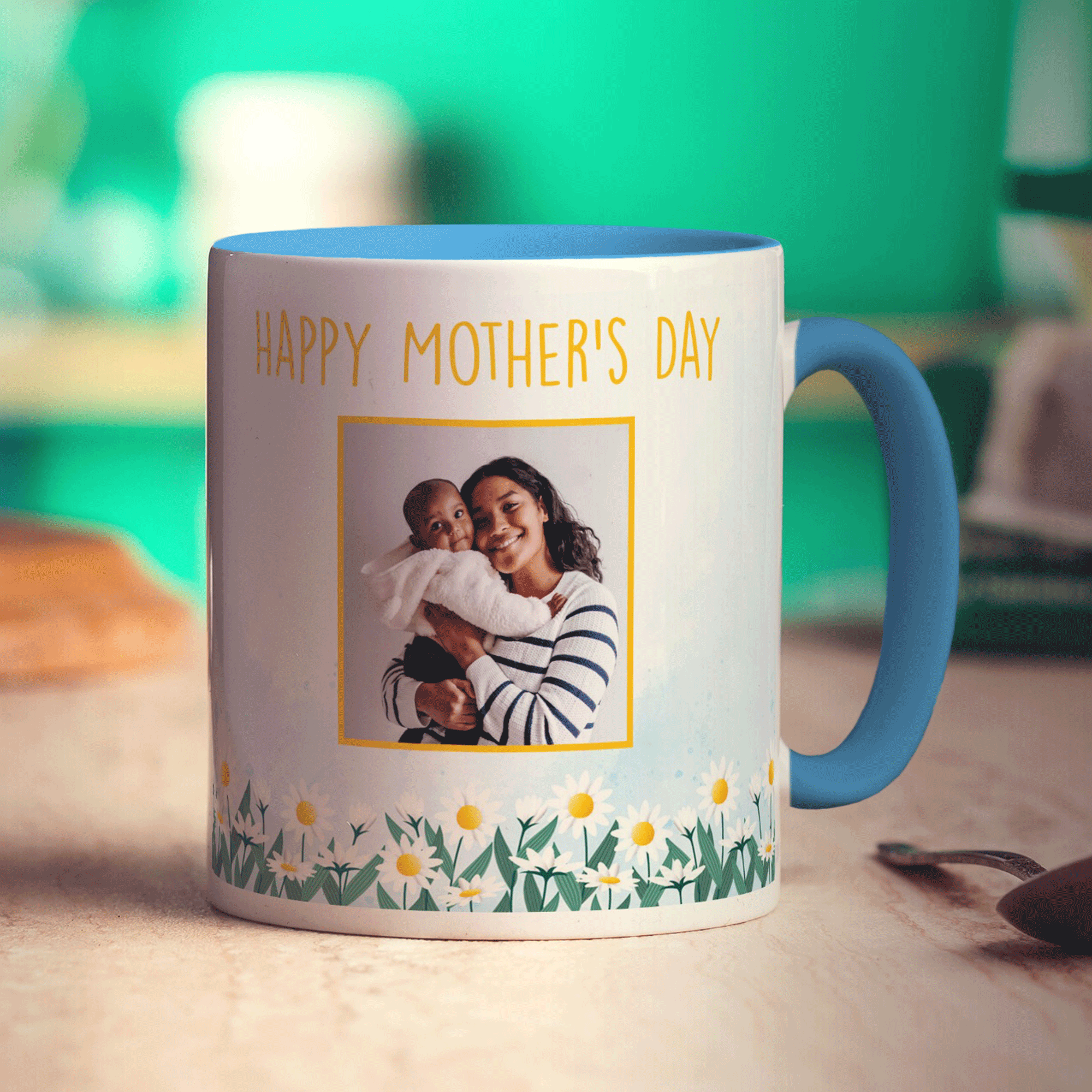 Mother's Day Flower Photo Mug