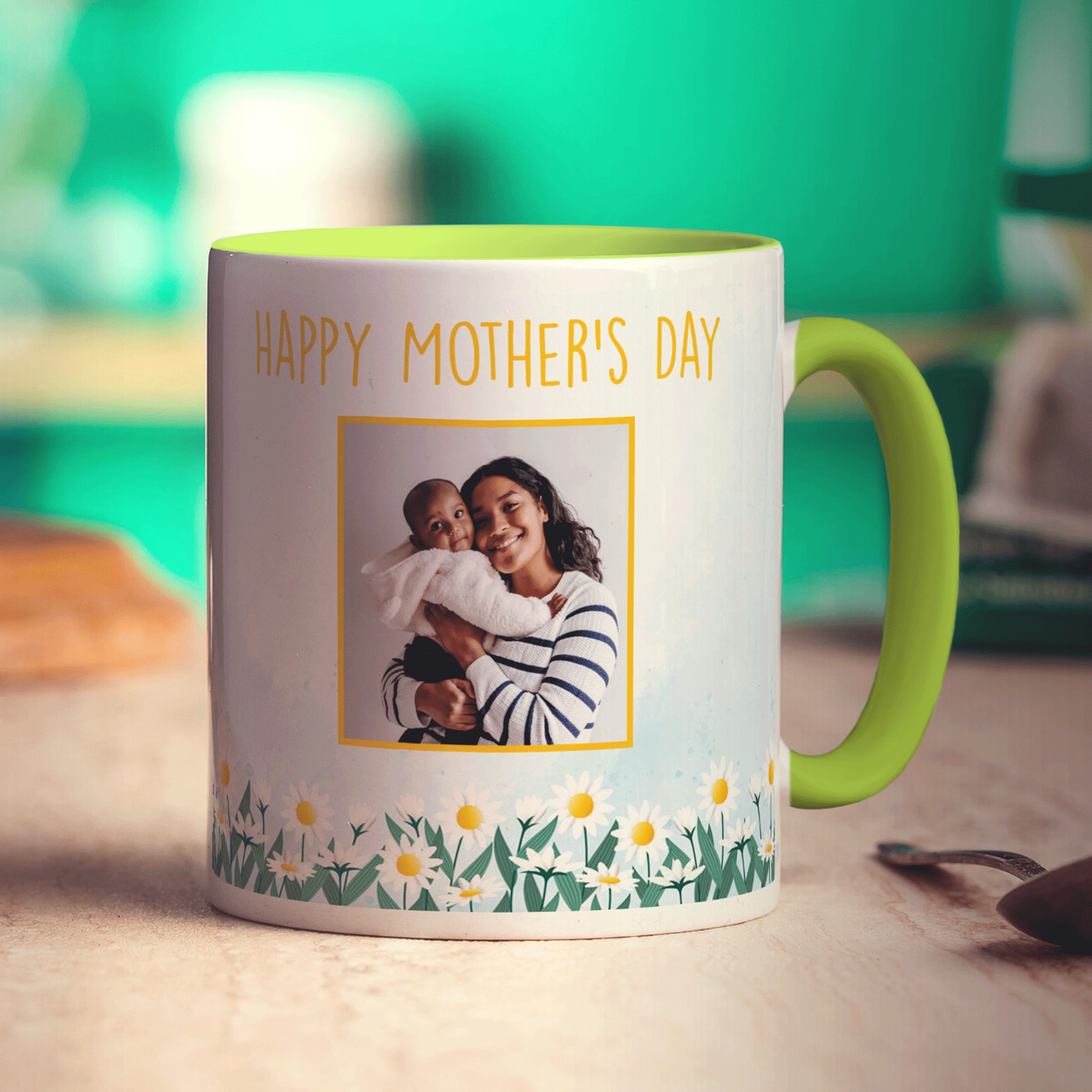 Mother's Day Flower Photo Mug