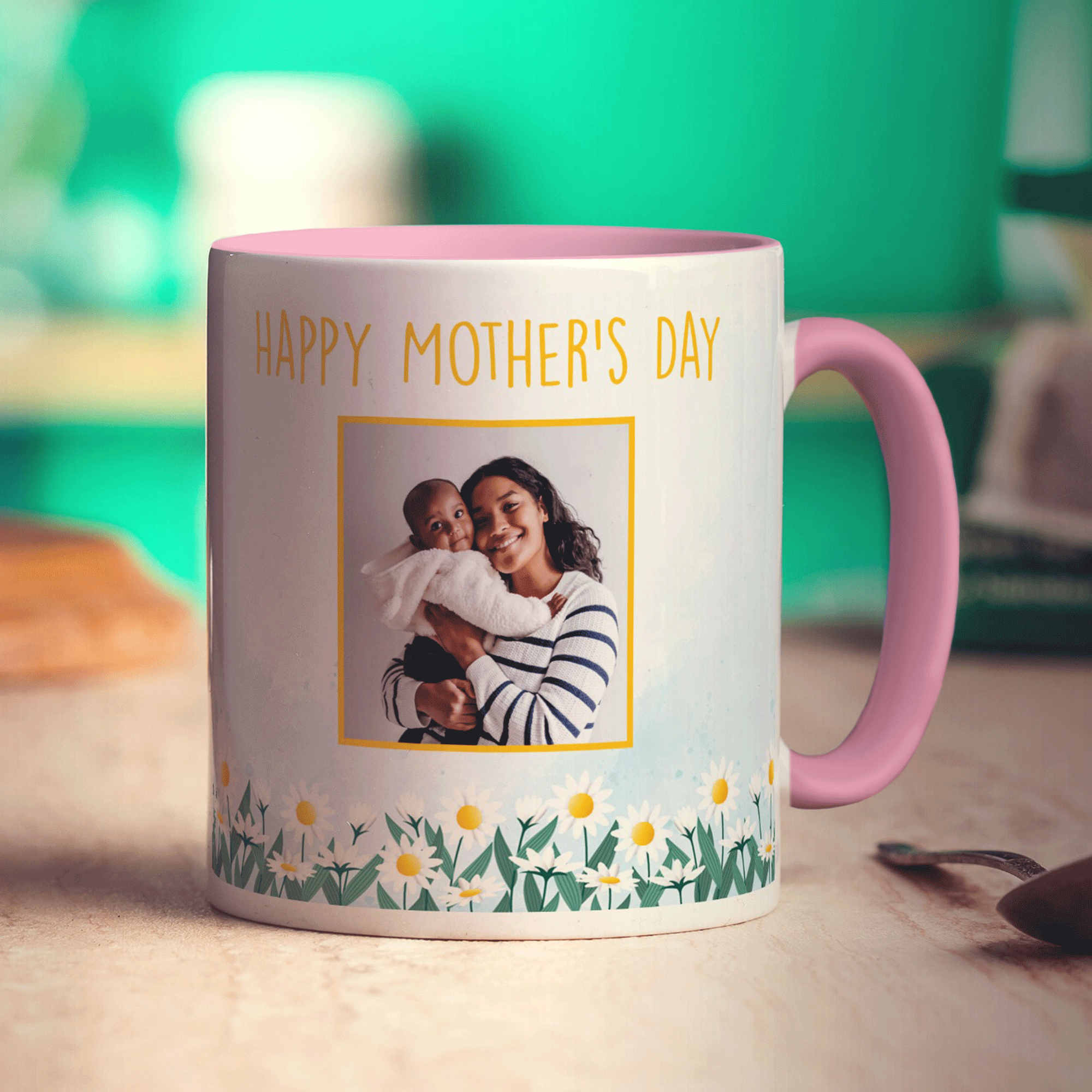 Mother's Day Flower Photo Mug