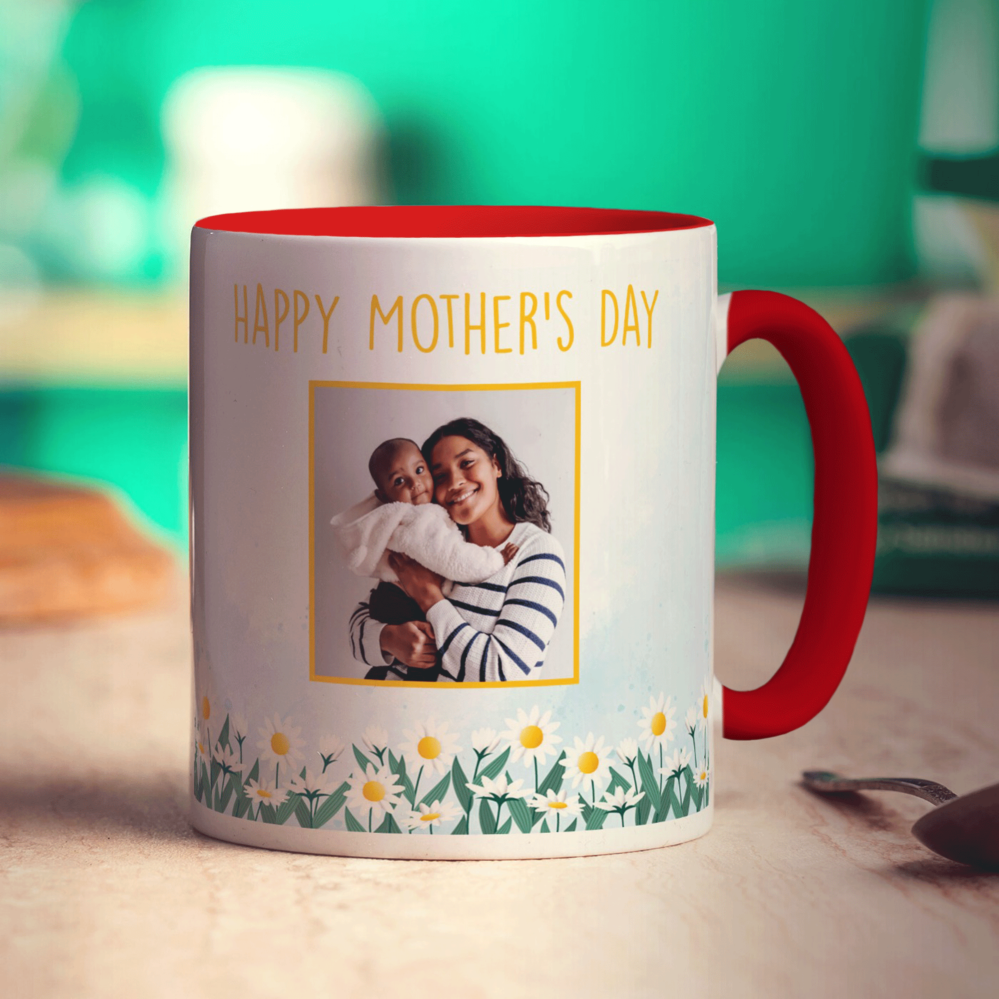 Mother's Day Flower Photo Mug