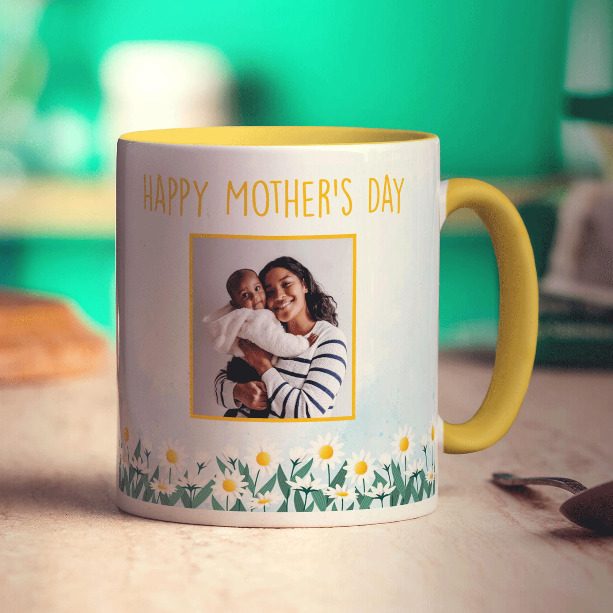 Mother's Day Flower Photo Mug