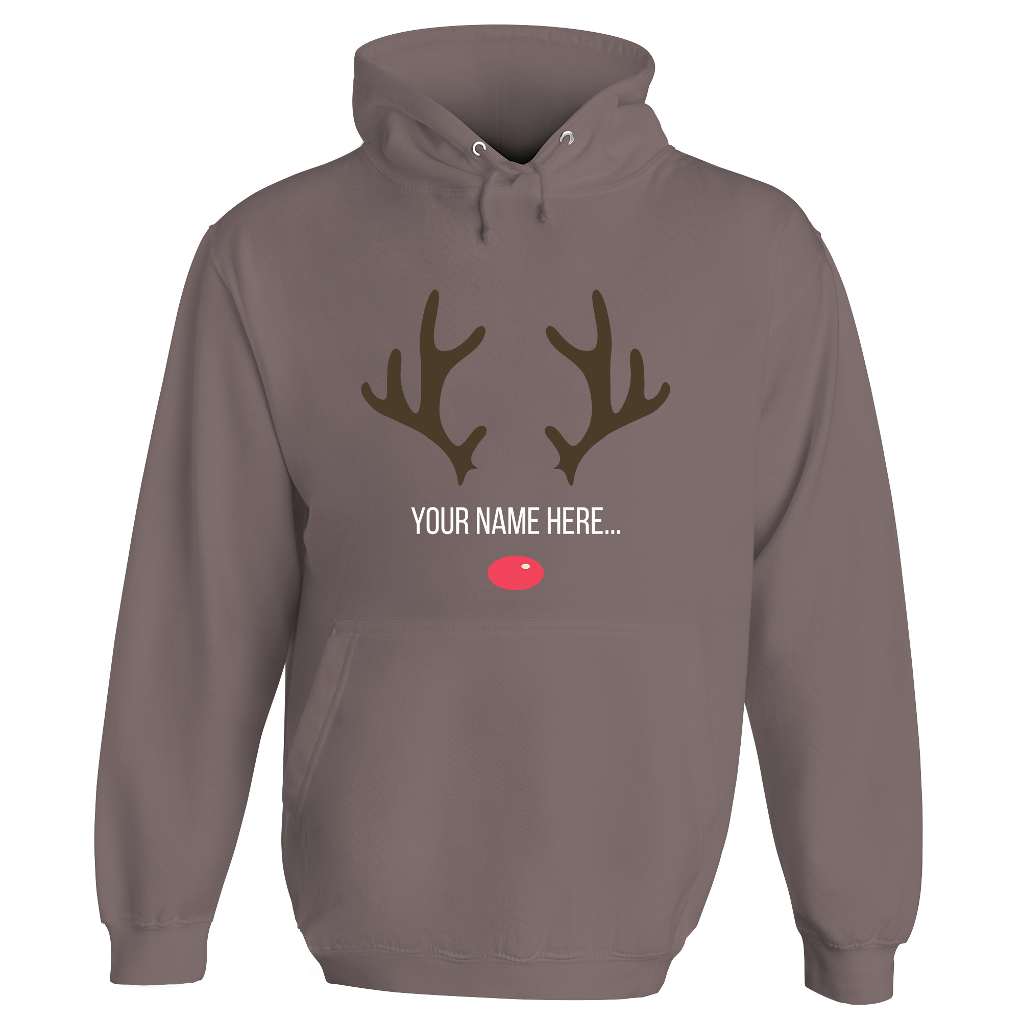 Festive Reindeer Name Personalised Hoodie