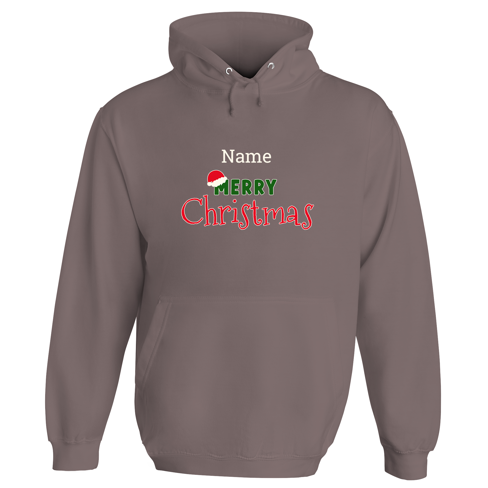 Merry Christmas Santa Hat Personalised Hoodie