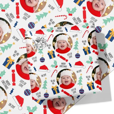 Christmas Theme Photo Wrapping Paper