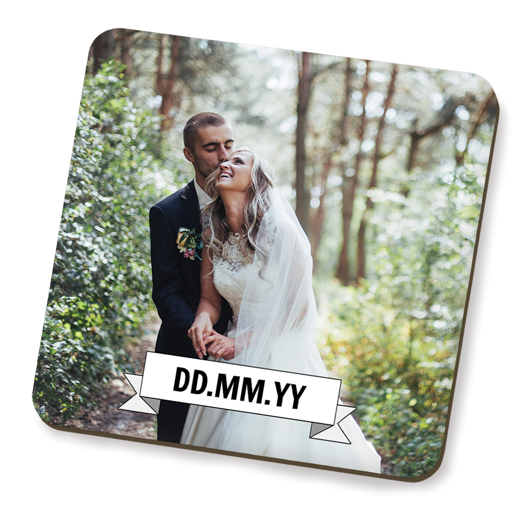 Personalised Photo Coaster with Date