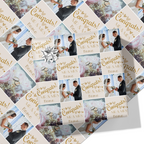 Congrats! Couple's Photo Wrapping Paper - Add Titles & Surname