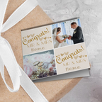 Congrats! Couple's Photo Wrapping Paper - Add Titles & Surname
