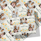 Floral Mother's Day Photo Grid Wrapping Paper