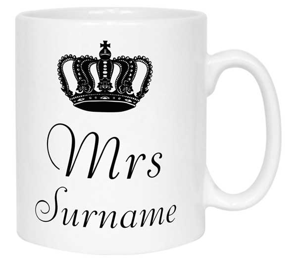 Mrs Crown Name Mug