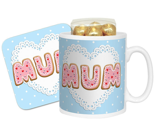 Decorated Biscuit "Mum" Photo Mug