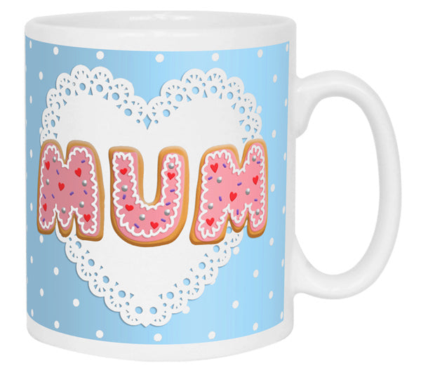 Decorated Biscuit "Mum" Photo Mug