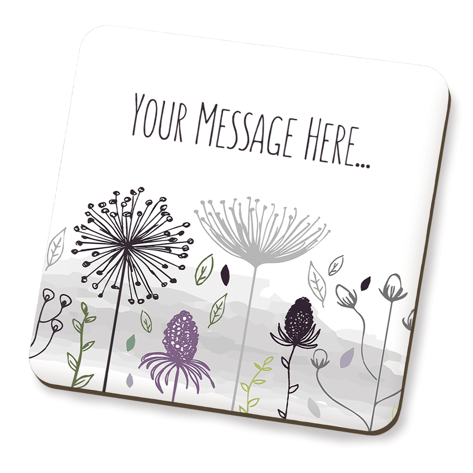 Wild Garden Message Coaster