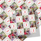 Rainbow Birthday Photo Wrapping Paper - Add Any Age