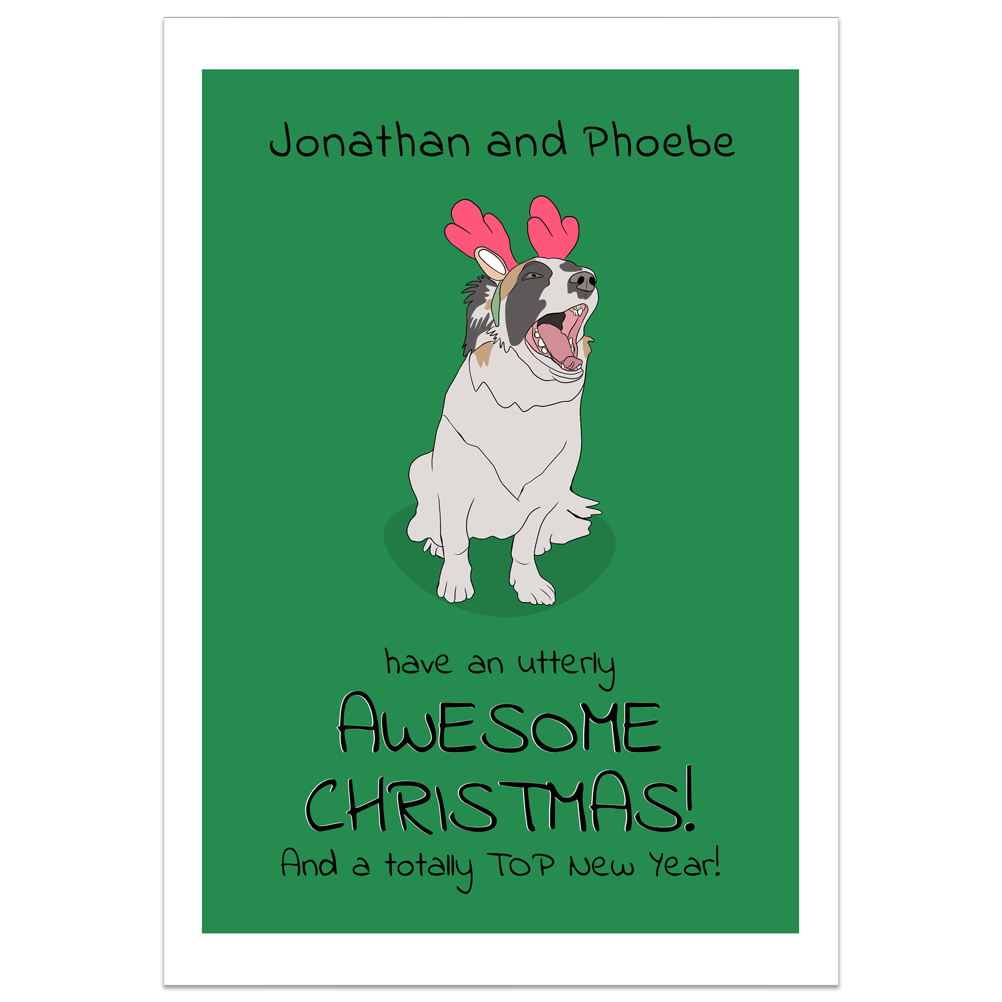 Awesome Christmas Dog Card