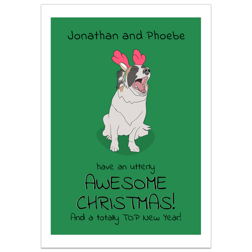 Awesome Christmas Dog Card