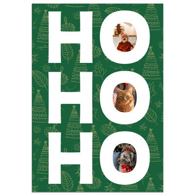 Ho Ho Ho Photo Christmas Card
