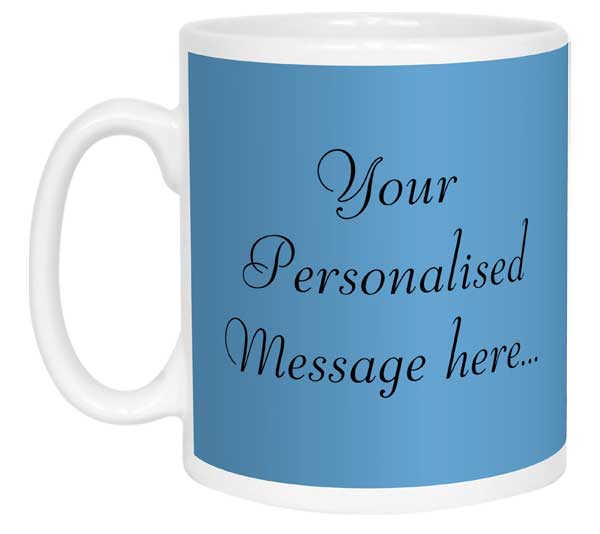Number 1 Decorative Personalised Mug - Blue