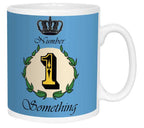 Number 1 Decorative Personalised Mug - Blue