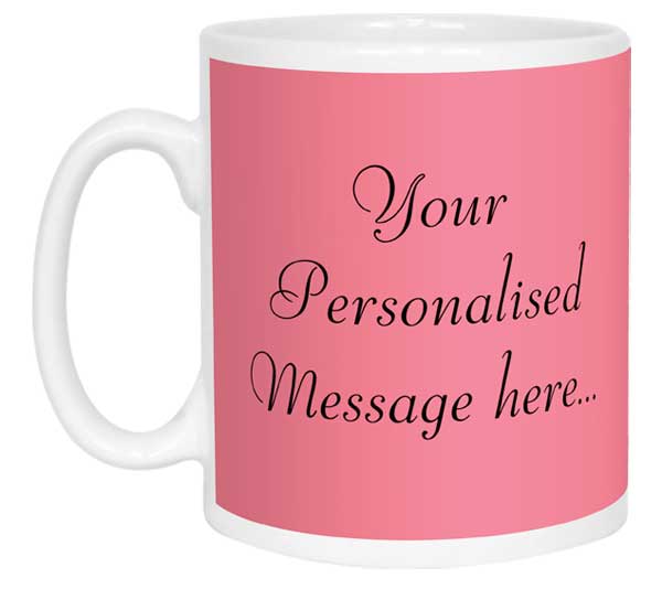 Number 1 Decorative Personalised Mug - Pink