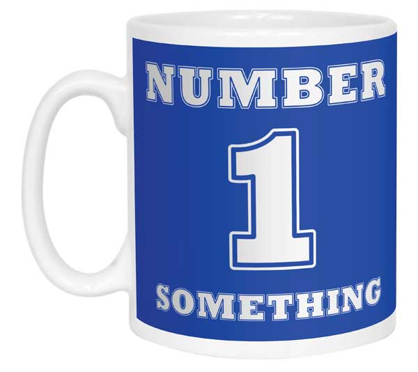 Number 1 Personalised Mug - Blue