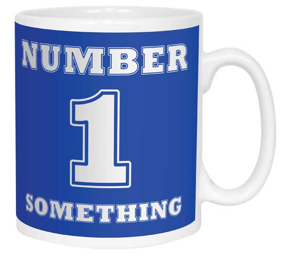 Number 1 Personalised Mug - Blue