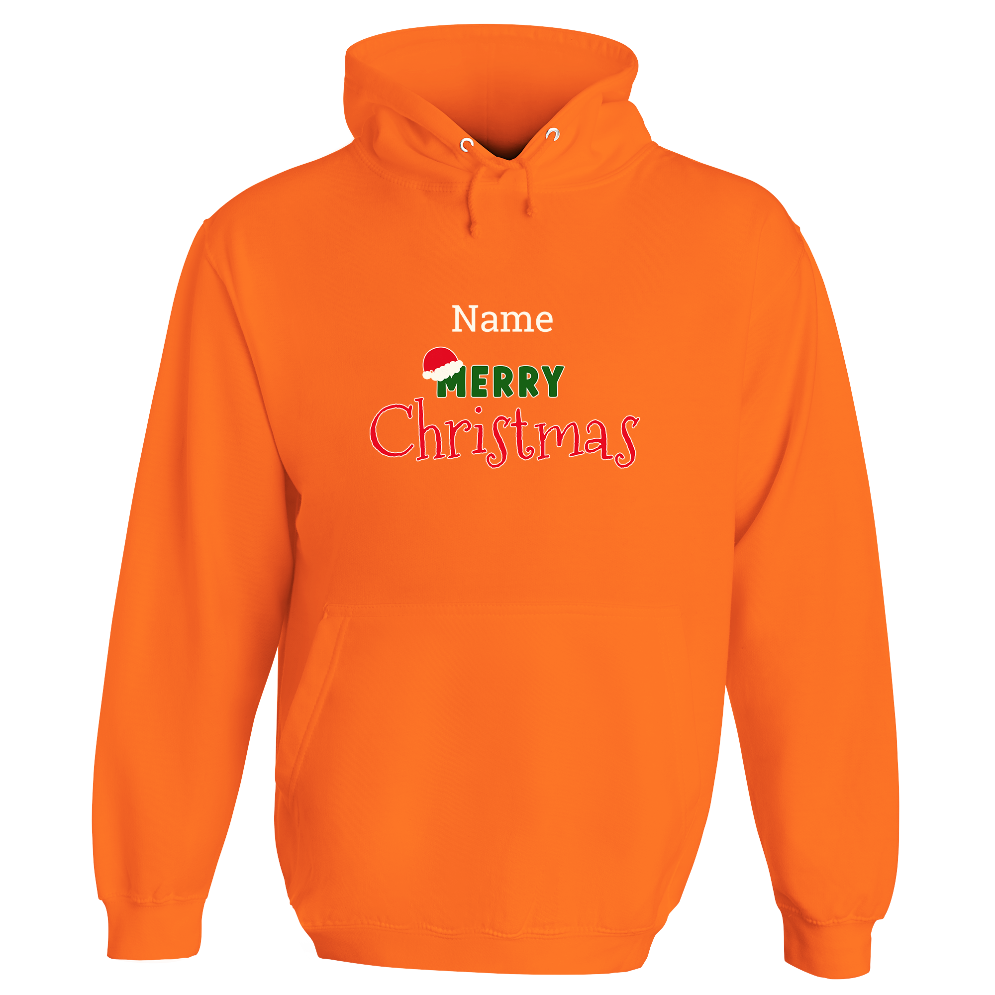 Merry Christmas Santa Hat Personalised Hoodie