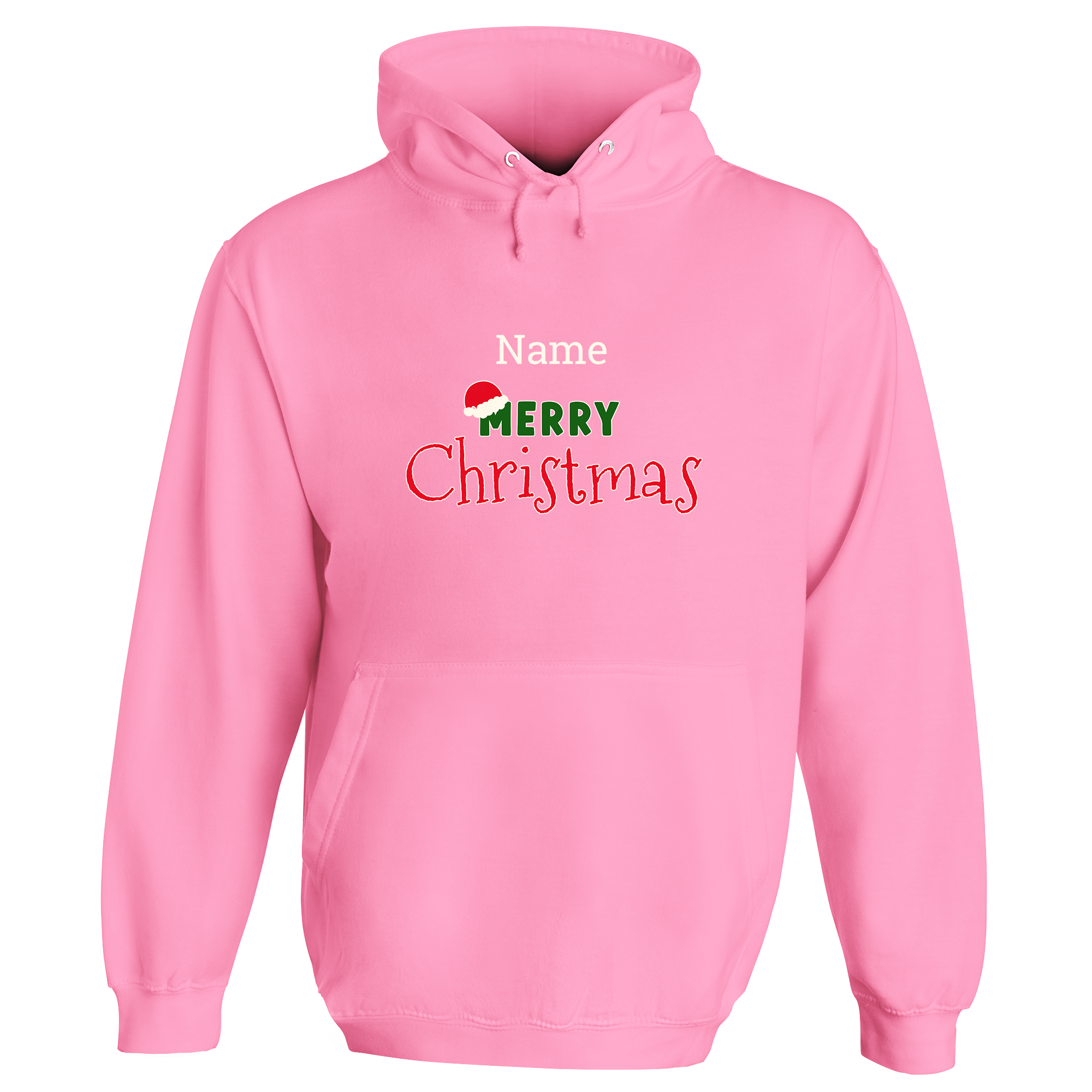 Merry Christmas Santa Hat Personalised Hoodie