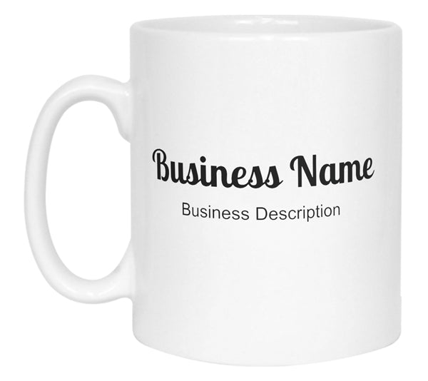 Promotional Mug with Curly Bracket