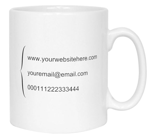 Promotional Mug with Curly Bracket
