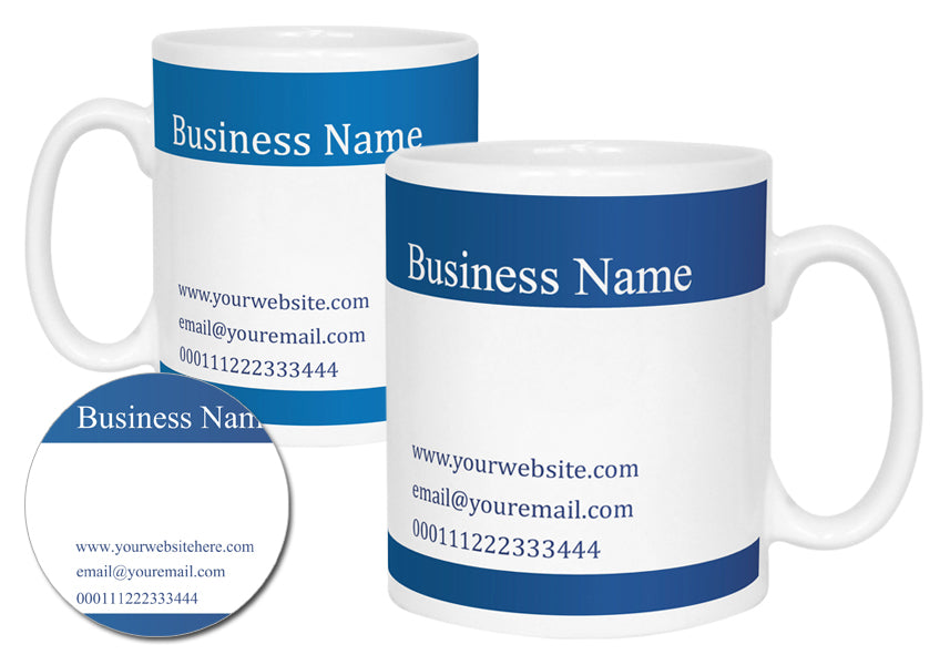 Promotional Mug Blue Rim