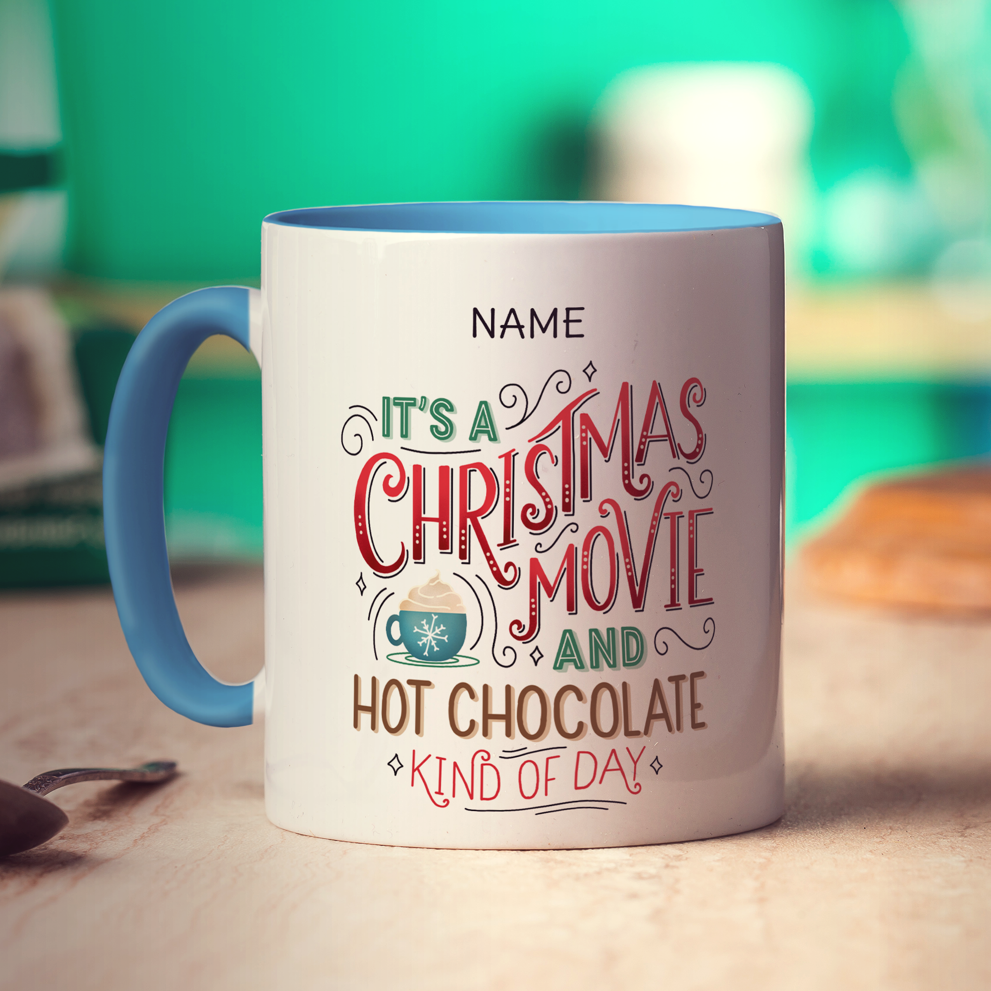 Christmas Movie Hot Chocolate Name Mug
