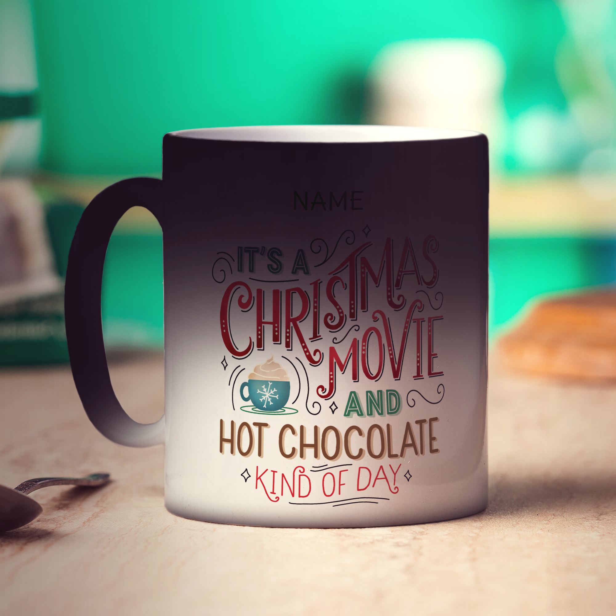 Christmas Movie Hot Chocolate Name Mug