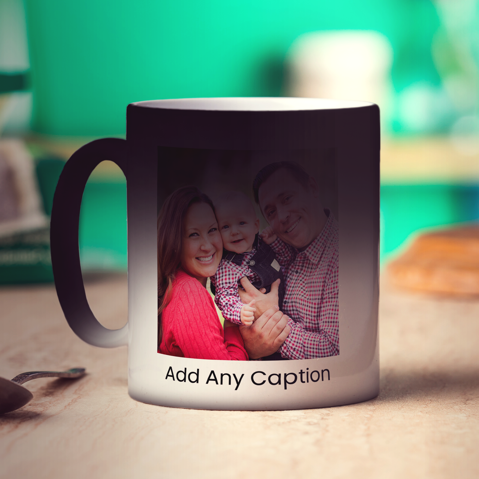 Magic Heat Sensitive Photo and Caption Mug