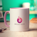 Double Sided Logo Print Mug