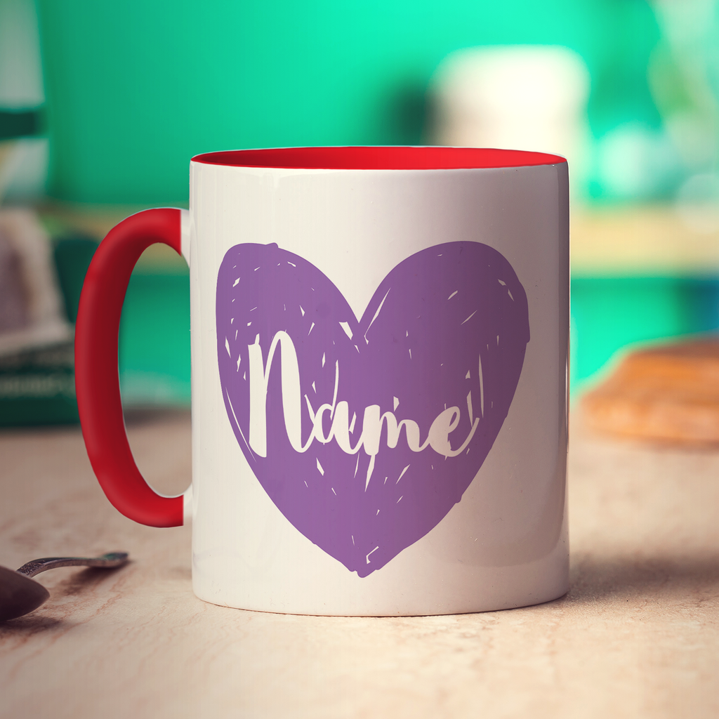 Maid of Honour Heart Name Mug