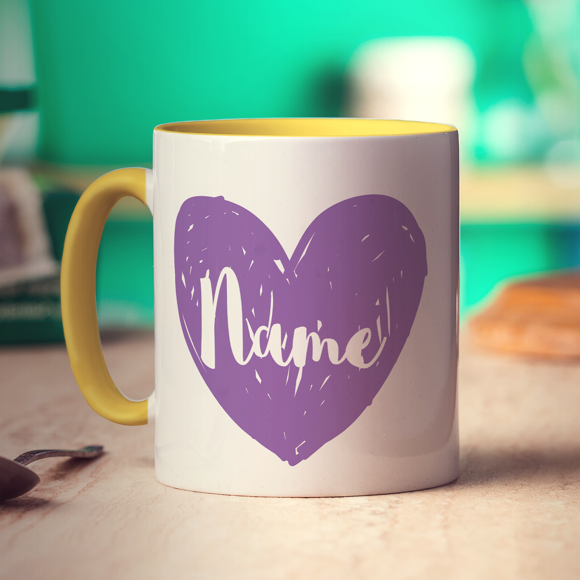Maid of Honour Heart Name Mug