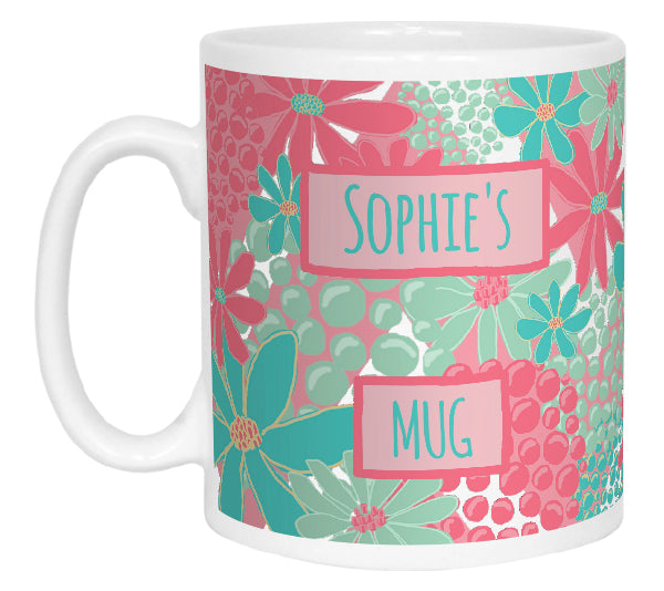 Pretty Floral Name Mug by Sophie Rawlings