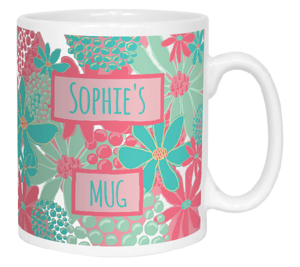 Pretty Floral Name Mug by Sophie Rawlings