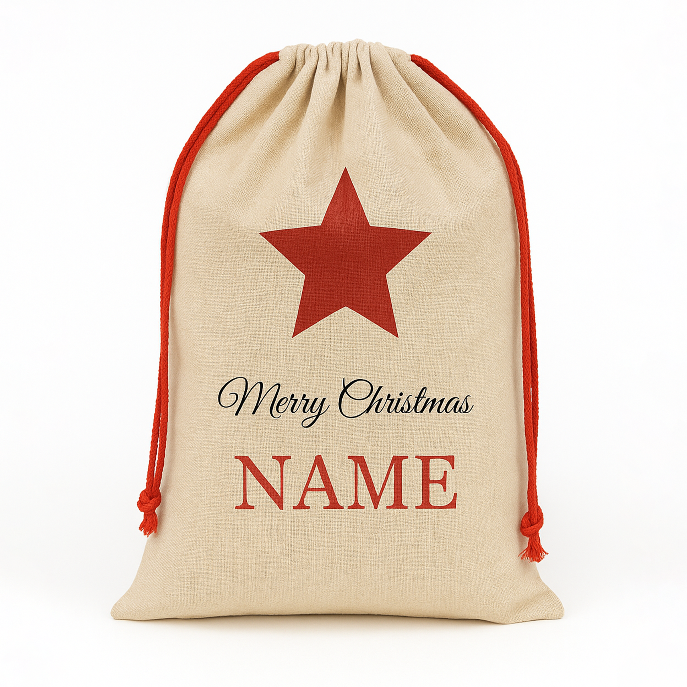 Personalised Christmas Sack - Initial & Name Design
