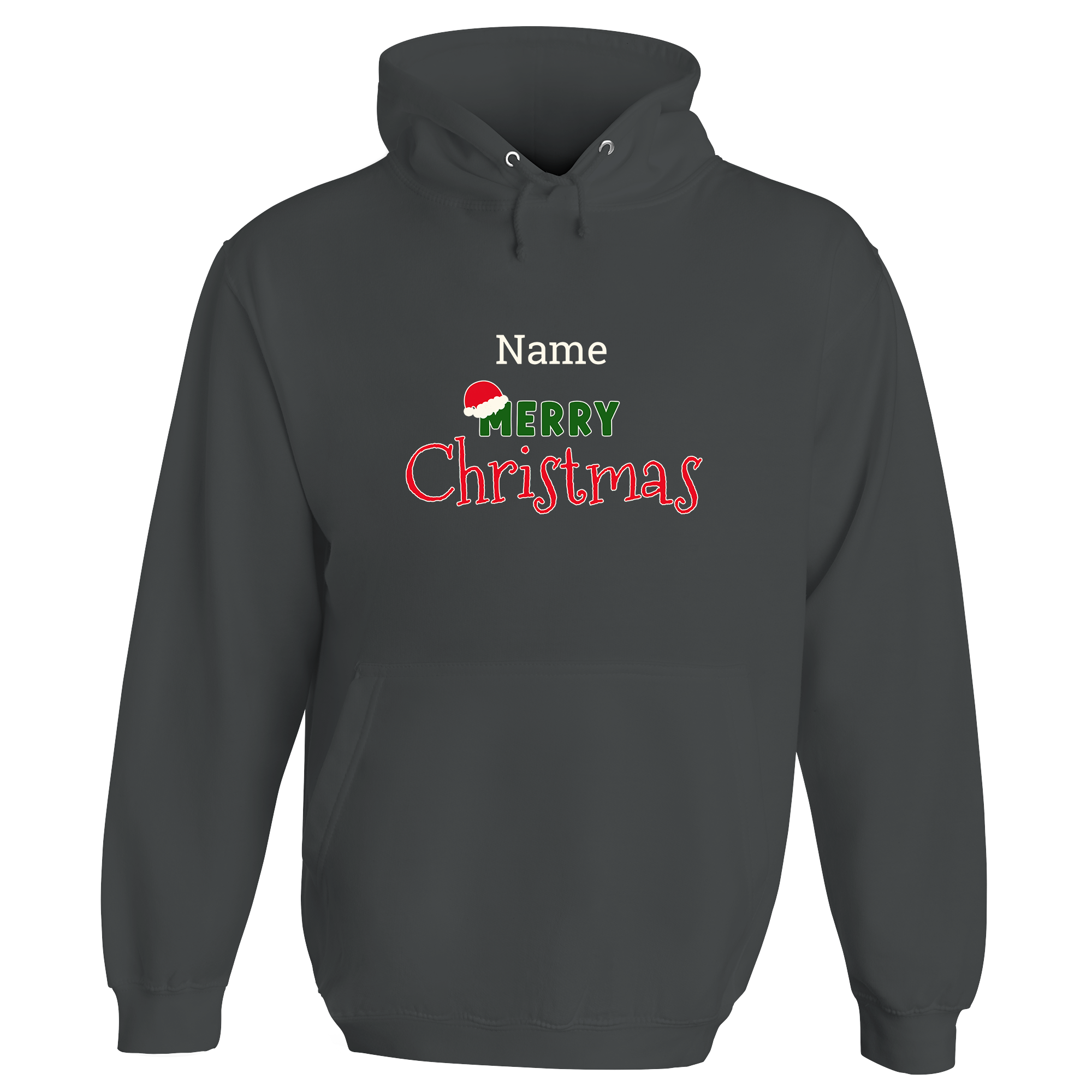 Merry Christmas Santa Hat Personalised Hoodie