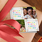 Birthday Photo Wrapping Paper - 5m Roll / Gift Tags