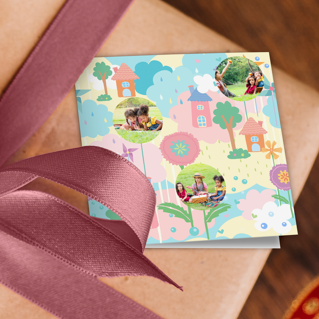 Pastel Town Photo Wrapping Paper