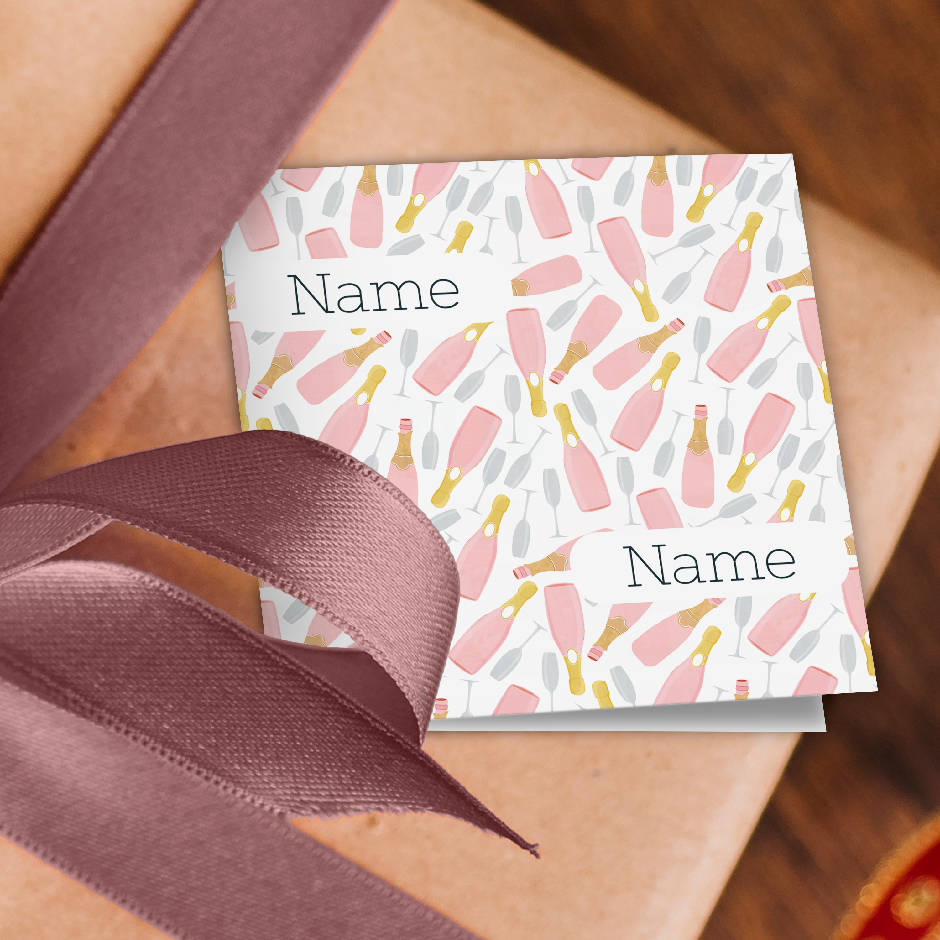 Champagne Name Wrapping Paper