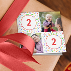 Rainbow Birthday Photo Wrapping Paper - Add Any Age